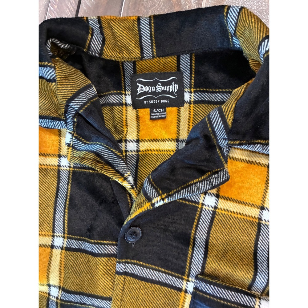 Dogg Supply by Snoop Dogg Mens Plaid Flannel Button Down‎ Pajama Shirt